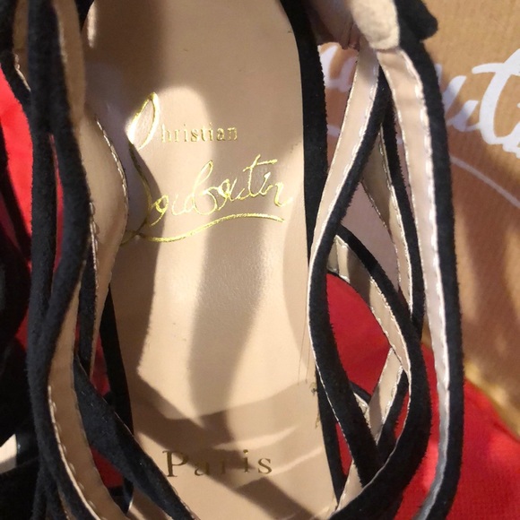 Black Strappy Heels - Picture 2 of 5